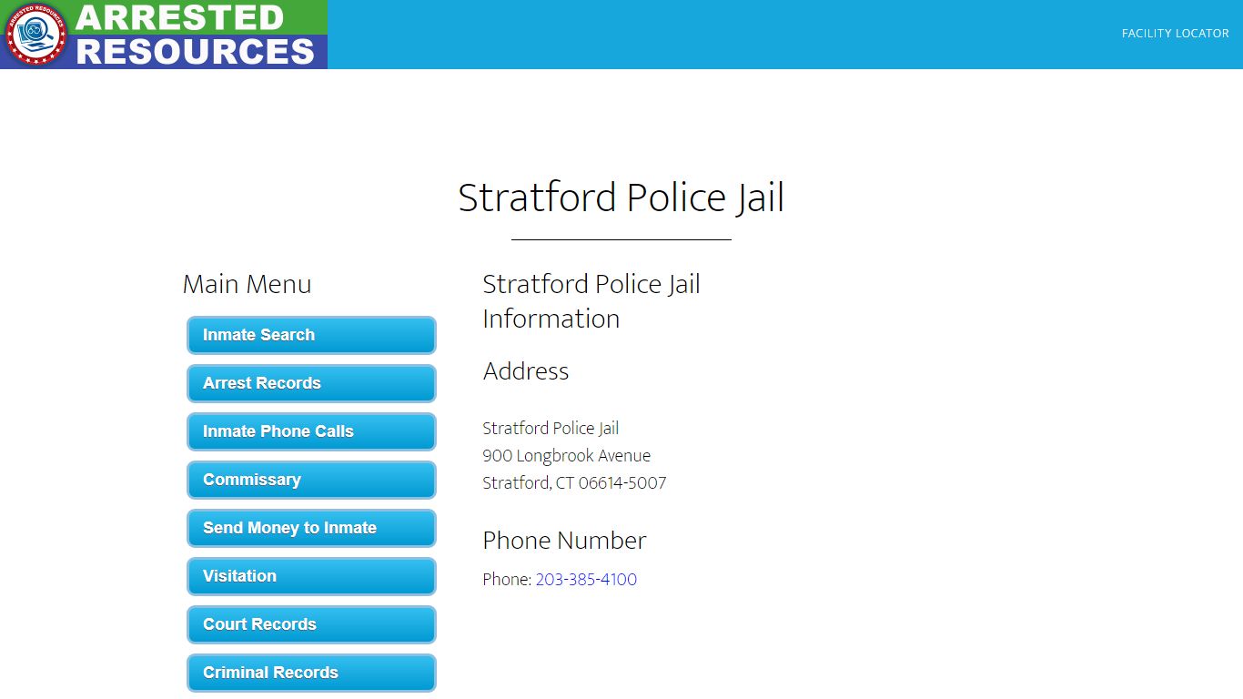 Stratford Police Jail - Inmate Search - Stratford, CT - Arrested Resources